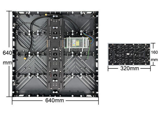 시네마 제어실용 실내 LED 비디오 벽 640*640mm