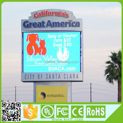 P10 야외 LED 디스플레이 모듈 10mm 픽셀 피치 10000cd/sqm