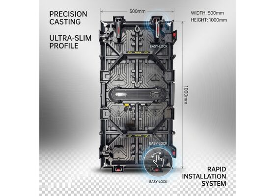 P3.91 Indoor Rental LED Screen 500x500mm Quick Lock Cabinet 3840Hz Stage Shows