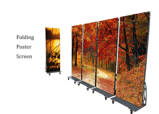 접는 포스터 LED 디스플레이 배경 이동식 사이니지 WIFI 4G 네트워크