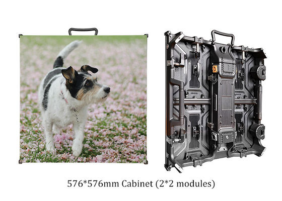 P4.8 야외 임대 LED 화면 576*576mm 캐비닛 288*288mm 모듈 비 방지